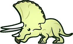 トリケラトプスのイラスト