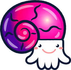 アンモナイトのイラスト