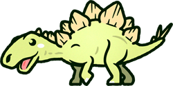 ステゴザウルスのイラスト