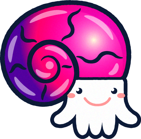 アンモナイトのイラスト