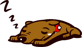 寝ている番犬のイラスト