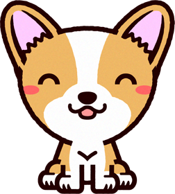 ウェルシュ・コーギーのイラスト/お座り