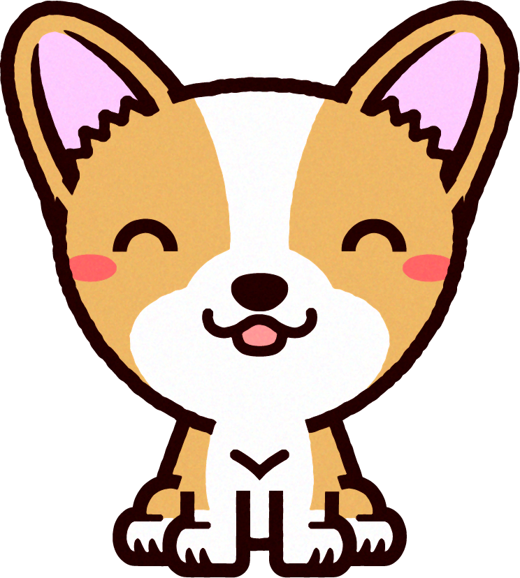 ウェルシュ・コーギーのイラスト/お座り