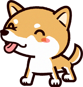 かわいい柴犬のイラスト/嬉しい