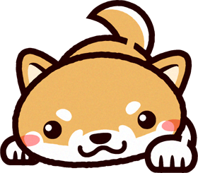 かわいい柴犬のイラスト/前傾姿勢