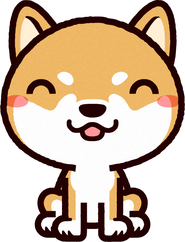 かわいい柴犬のイラスト/座る