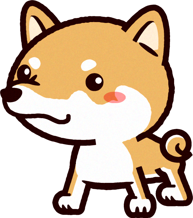 かわいい柴犬のイラスト