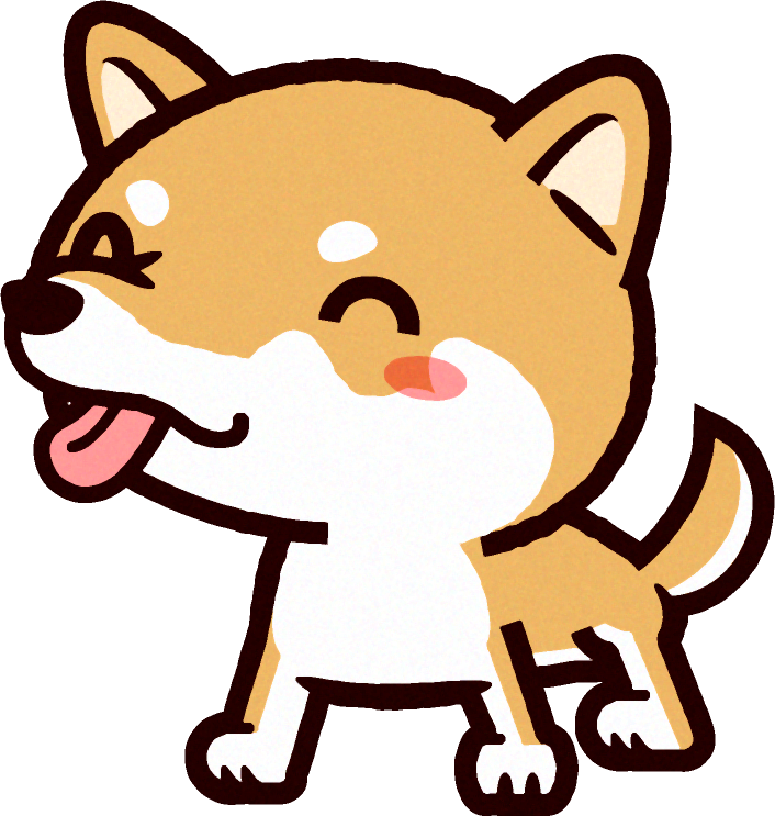 かわいい柴犬のイラスト/嬉しい