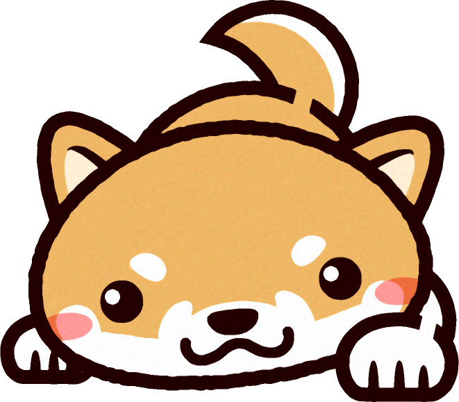 かわいい柴犬のイラスト/前傾姿勢