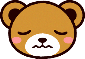 かわいいクマの顔のイラスト/むにゅむにゅ