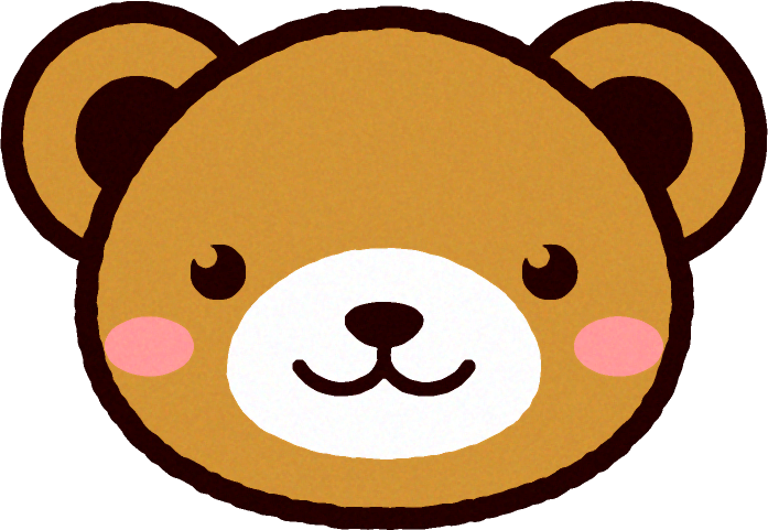 かわいいクマの顔のイラスト