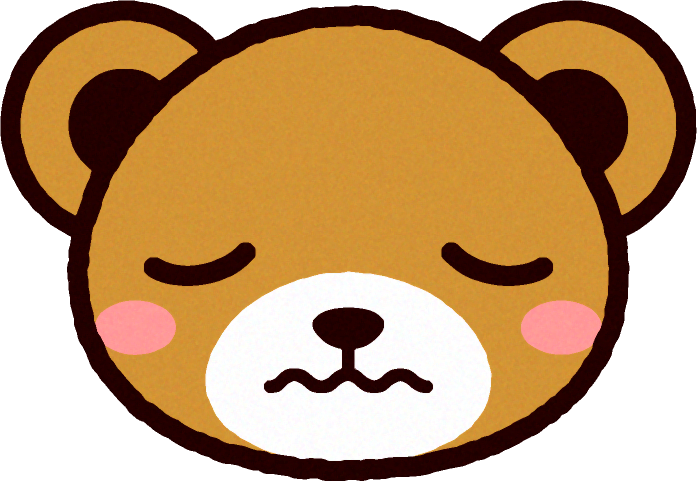 かわいいクマの顔のイラスト/むにゅむにゅ