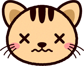 かわいい柴犬の顔のイラスト/もうムリ