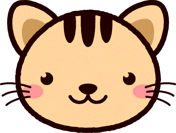 かわいい猫の顔のイラスト