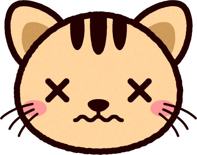 かわいい柴犬の顔のイラスト/もうムリ