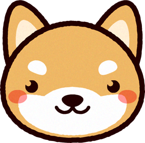 かわいい柴犬の顔のイラスト