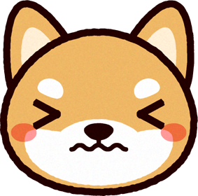 かわいい柴犬の顔のイラスト/くぅ～
