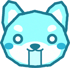 かわいい柴犬の顔のイラスト/固まる