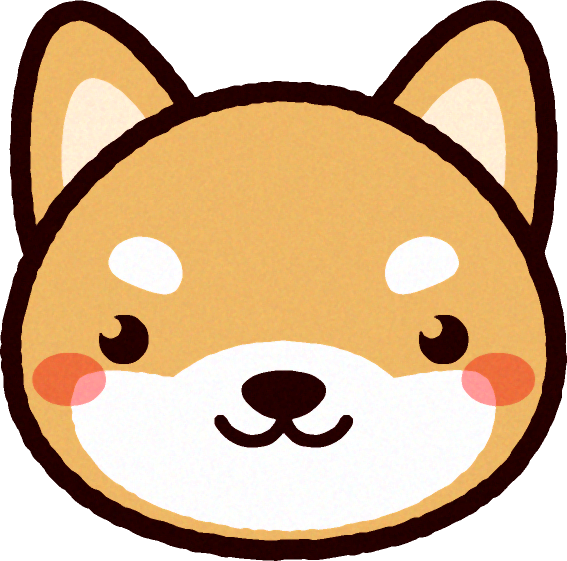 かわいい柴犬の顔のイラスト