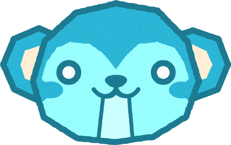 かわいい猿の顔のイラスト/固まる