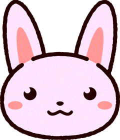 かわいいウサギの顔のイラスト
