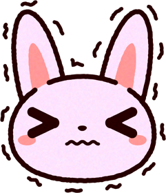 かわいいウサギの顔のイラスト/くぅ～