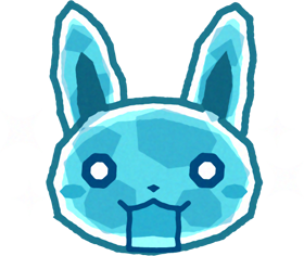 かわいいウサギの顔のイラスト/固まる