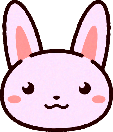 かわいいウサギの顔のイラスト