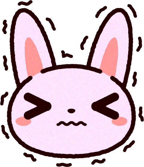かわいいウサギの顔のイラスト/くぅ～