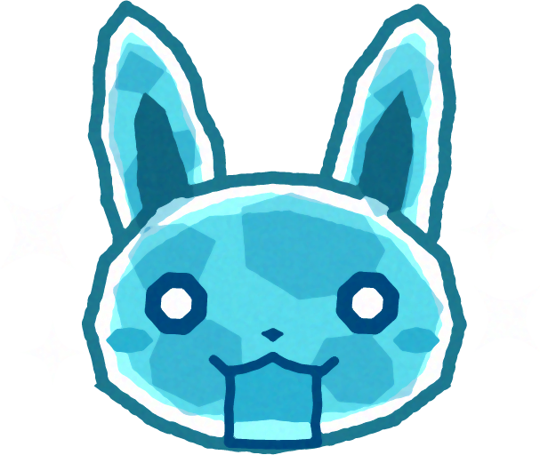 かわいいウサギの顔のイラスト/固まる