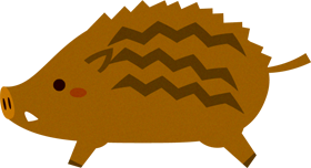 猪イラスト/横向き