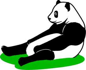パンダのイラスト/座る