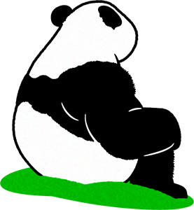 パンダのイラスト/座る2