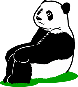 パンダのイラスト/座る3