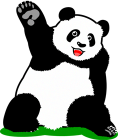 パンダのイラスト/子供_座る2