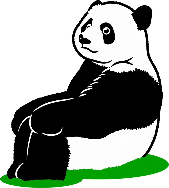 パンダのイラスト/座る3