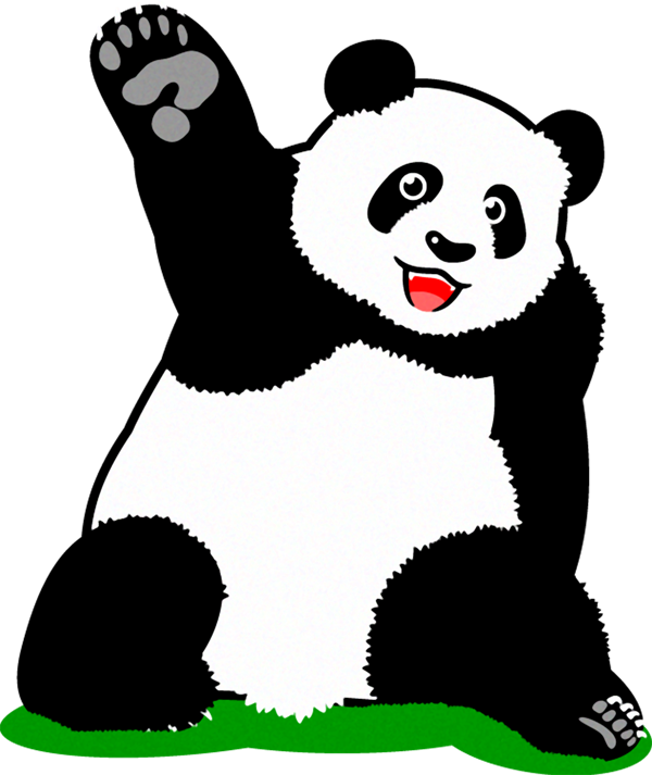 パンダのイラスト/はーい