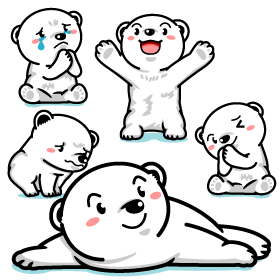白熊の子供イラスト