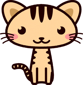 猫イラスト/虎縞模様