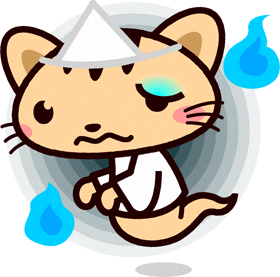 猫イラスト/幽霊になって化けて出た