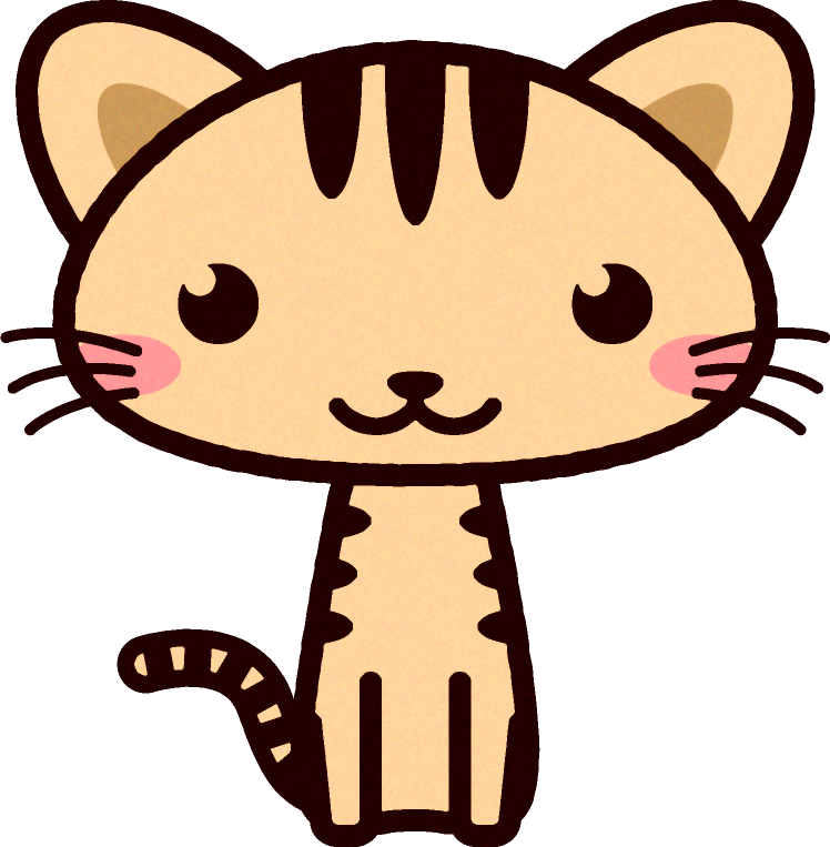 猫イラスト/虎縞模様