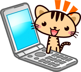 猫イラスト/携帯電話