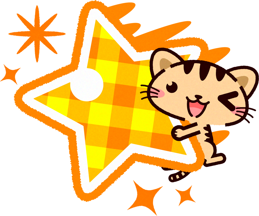 猫イラスト/星
