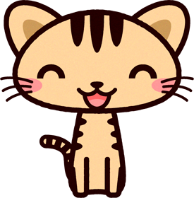 猫イラスト/笑っている