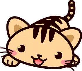 猫イラスト/何かを見つけた