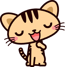 猫イラスト/胸を叩く