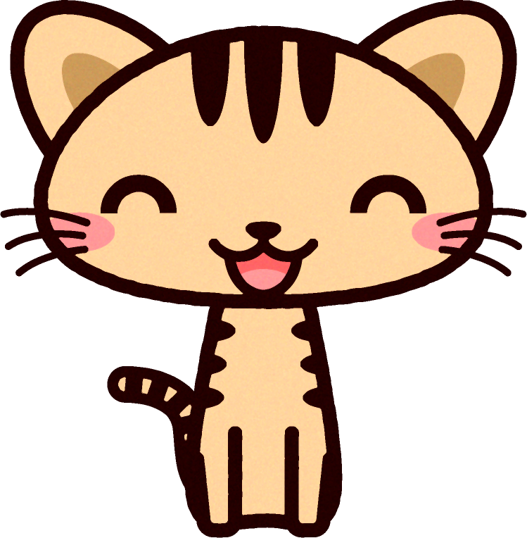 猫イラスト/笑っている