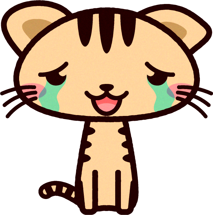 猫イラスト/泣く