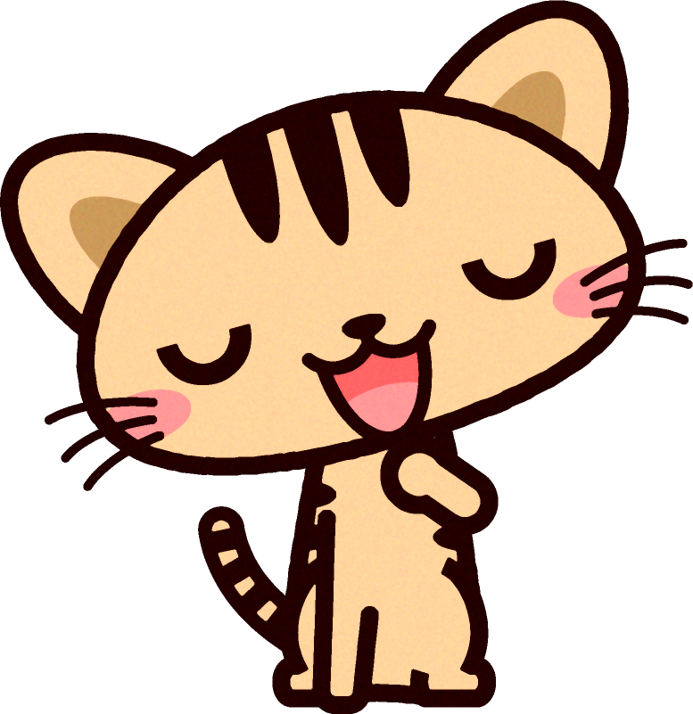 猫イラスト/胸を叩く