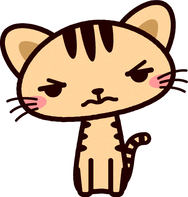 猫イラスト/納得いかない
